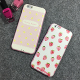 大黄鸭手机壳 iPhone6 plus草莓软壳 可爱鸭子保护套 情侣潮壳 女