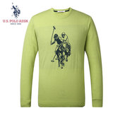 U.S. POLO ASSN.男式羊毛衫春秋款男针织衫休闲套头圆领长袖欧美