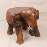 泰国实木大象凳子 木雕小象换鞋板凳 招财象凳子 东南亚象蹲送礼