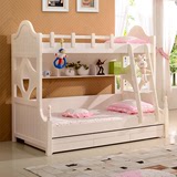 玉琴家具高低床子母床双层床儿童实木抽屉拖床多功能组合床楼梯床