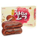 韩国进口零食 LOTTE乐天巧克力打糕186g 休闲食品饼干糯米点心
