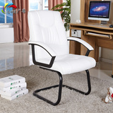 广粤 家用电脑椅子办公椅软靠背椅子舒适椅子弓形人工学设计白色