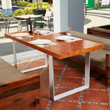 美式不可调节现代乡村铁艺实木餐桌复古做北欧简约多人厂家直销