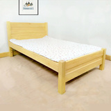 新款品牌榫卯组装实木床成人床单人床1.2 1.5 1.8米 松木床儿童床