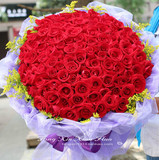 鲜花速递99朵红玫瑰花束北京上海南京杭州广州深圳全国同城花店送