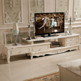 欧式茶几电视柜组合套装实木可伸缩大理石现代小户型客厅创意地柜