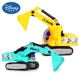 迪士尼儿童挖掘机玩具挖土车宝宝工程车模型仿真惯性汽车男孩包邮