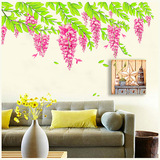 创意花卉吊顶贴纸客厅卧室厨房餐厅装饰墙贴新款可移除植物贴画