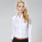 职业衬衫女长袖韩版修身商务白色面试正装打底衬衣免烫OL大码通勤