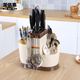 筷子笼刀具置物架多功能沥水筷子筒塑料家用厨房刀叉餐具架筷子盒