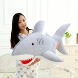 创意玩具大白鲨鲨鱼毛绒玩具大号公仔男朋友抱枕生日礼物 男生