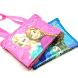 热销迪士尼冰雪奇缘化妆包手提拉链包文具日用品收纳袋 PVC饭盒包