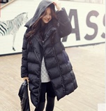 专柜新款2015冬装韩版女装军工宽松大码中长款加厚羽绒服外套大衣