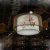 中式吊灯羊皮灯吸顶灯手绘国画羊皮灯餐厅客厅酒店工程灯中式灯具