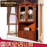 实木美式酒柜 餐厅欧式家具展示柜 柜子欧式双面门厅柜