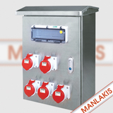 上曼电气不锈钢电源插座箱 工业插座箱 电源检修箱MXXZB3-3001