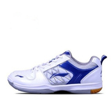 李宁韩版健身运动鞋男士皮面轻便透气跑步鞋青年低帮网球鞋子白蓝