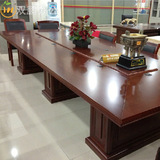 高档会议桌实木油漆大型商务办公家具可定制简约现代洽谈开会桌