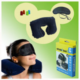 旅游三宝旅行套装 U型气枕-眼罩-耳塞 长途旅行乘飞机睡眠三件套