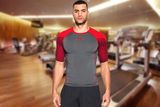 新款UA安德玛紧身衣短袖男子速干健身衣圆领弹力透气跑步运动T恤
