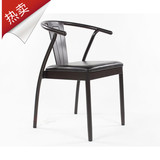 美式loft铁艺餐椅复古做旧实木餐桌椅酒吧咖啡厅椅复古家具铁皮椅