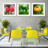 清新水果苹果芒果桃子柠檬蔬菜现代有框画餐厅装饰画挂画壁画33款