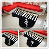 特价现代简约钢琴黑白摇滚音乐地毯卧室客厅门垫床边艺术简欧地垫
