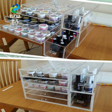 定做 透明化妆品收纳盒 亚克力彩妆盒透明 五层饰品桌面收纳盒