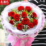 红玫瑰花束天津鲜花店速递同城全国上海深圳广州北京生日送花上门