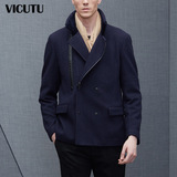 VICUTU/威可多男士大衣 商务休闲时尚双排扣外套大衣 VRS14341936