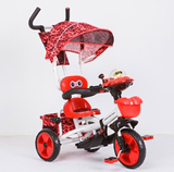 新款儿童三轮车脚踏车手推型婴儿自行车带车棚音乐11个月6岁骑0