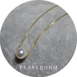 【pearlboom】特 镜面日本珠Akoya天然珍珠8-918K金◆路路通项链