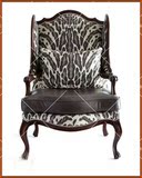美式实木雪豹纹皮布艺单人沙发椅欧式高档时尚奢华高背老虎椅特价