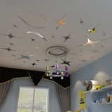 四角星星亚克力3d水晶立体墙贴儿童房幼儿园创意diy贴画客厅卧室