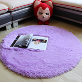 可爱丝毛圆形地毯卧室客厅床边地毯健身瑜伽地垫吊篮电脑椅毯定制
