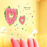 包邮 新房婚房温馨卧室床头衣柜电视背景墙贴纸可移除花卉装饰画
