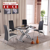 圆形餐桌伸缩餐桌椅组合可折叠小户型方形多功能简约现代钢化玻璃