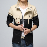 春季韩版男士休闲夹克30-35-40-45-50岁男子春装外套中年爸爸单衣