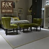 欧美长方形茶几地毯办公室客厅床边成品地毯定制家用吸尘欧式纯色