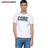JackJones杰克琼斯夏季新款男装休闲印花圆领短袖T恤C|216201032