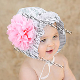 新生婴儿胎帽  春秋冬季3-6-12个月0-1岁女宝宝遮阳公主帽纯棉