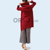 ORSO三宅春季外套风衣女修身加大码中长款一生褶皱欧洲站新款特价