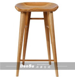 美式复古餐椅 星巴克高脚椅 创意纯实木酒吧椅吧台凳台前椅子