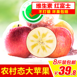 田妹子 徐州大沙河红富士含部分冰糖心苹果新鲜批发大水果8斤包邮