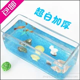 包邮玻璃长方形鱼缸  孔雀 鱼缸 斗鱼缸 一次成型鱼缸 水族箱小型