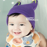 韩国进口彩钻小耳朵宝宝纯棉护耳包头帽子婴儿童春秋保暖休闲胎帽