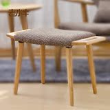北欧实木沙发凳 梳妆凳换鞋凳子坐凳床前凳茶几凳欧式布艺休闲凳