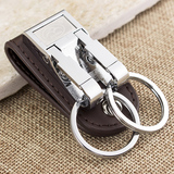 包邮 金达日美男士穿腰带钥匙扣创意汽车钥匙链挂件双钥匙圈8844