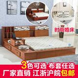 实木床公主床白色床双人床1.5米1.8米书架床榻榻米床现代婚床