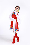 藏族舞蹈服装女 民族水袖演出服 西藏歌舞服长款 舞台表演服特价